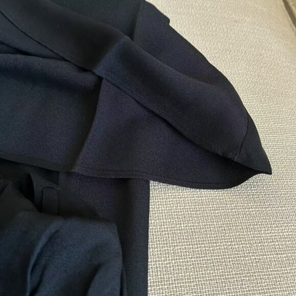 Reformation Camira Midi Dress Sz2 Black Noir Slip French Causal Party Cocktail - Picture 9 of 11